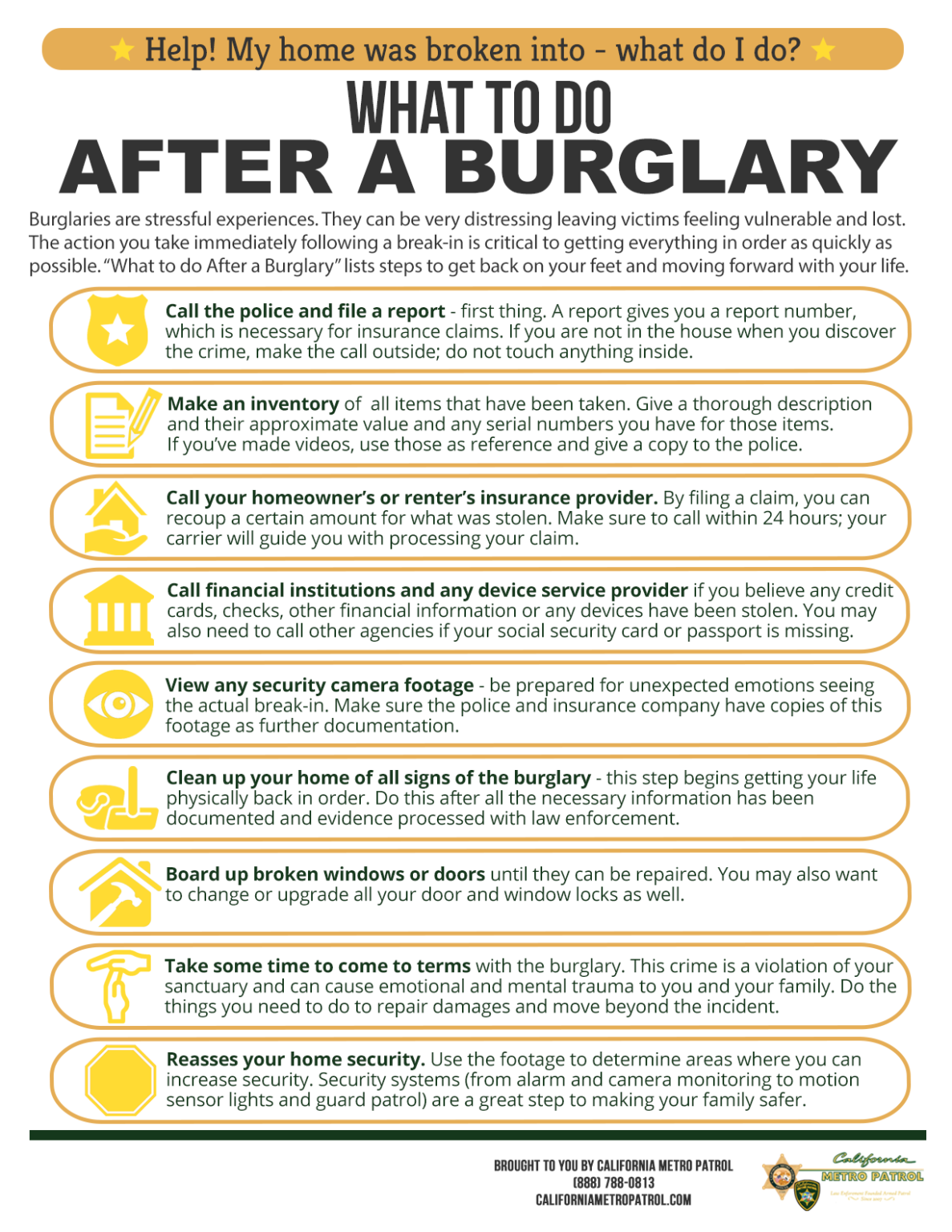 What To Do After A Burglary